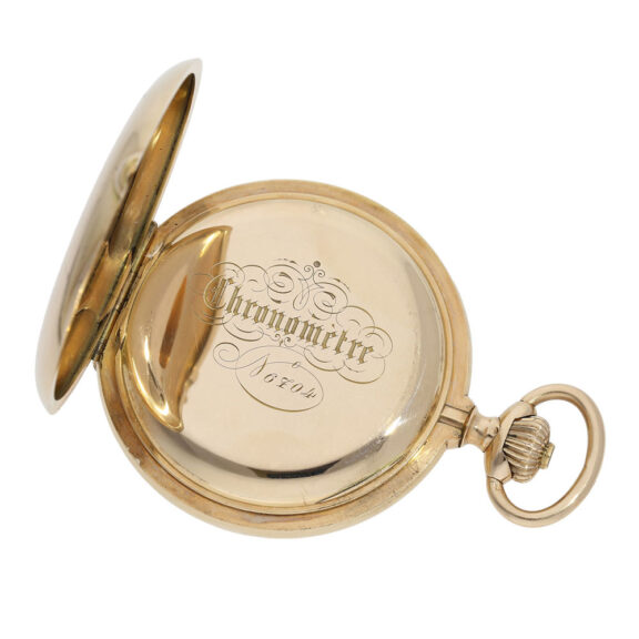 Heavy Swiss 14 carat gold pocket chronometer Circa 1900 Heavy Swiss 14 carat gold pocket chronometer Circa 1900