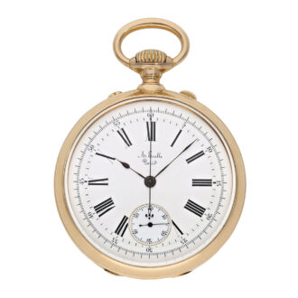 French 18K gold open faced lever chronograph Circa 1870 French 18K gold open faced lever chronograph Circa 1870