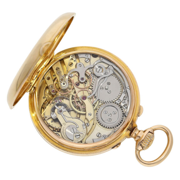French 18K gold open faced lever chronograph Circa 1870 French 18K gold open faced lever chronograph Circa 1870