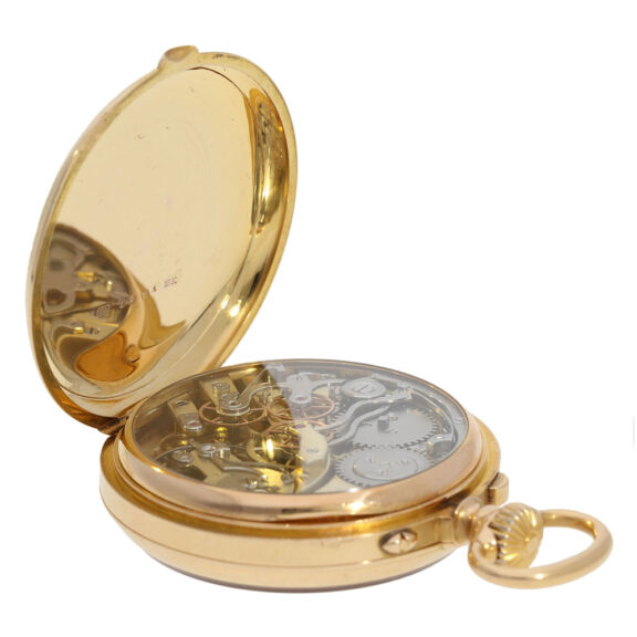 French 18K gold open faced lever chronograph Circa 1870 French 18K gold open faced lever chronograph Circa 1870