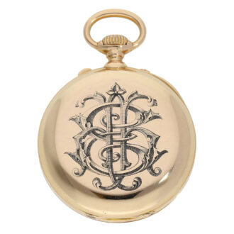French 18K gold open faced lever chronograph Circa 1870 French 18K gold open faced lever chronograph Circa 1870