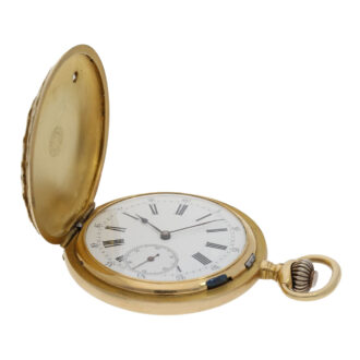 Swiss 18K gold Art Nouveau lever pocket watch Circa 1890 Swiss 18K gold Art Nouveau lever pocket watch Circa 1890