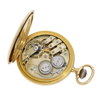 Swiss 18K gold Art Nouveau lever pocket watch Circa 1890 Swiss 18K gold Art Nouveau lever pocket watch Circa 1890