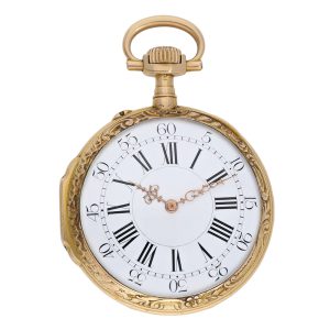 High quality French gold repoussé Louis XV watch Circa 1880