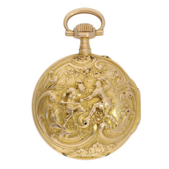 High quality French gold repoussé Louis XV watch Circa 1880
