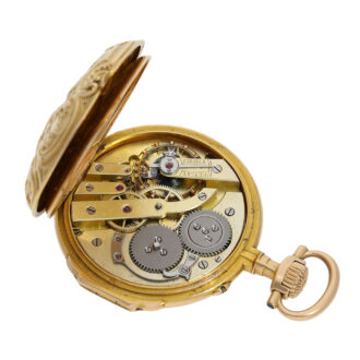 High quality French gold repoussé Louis XV watch Circa 1880