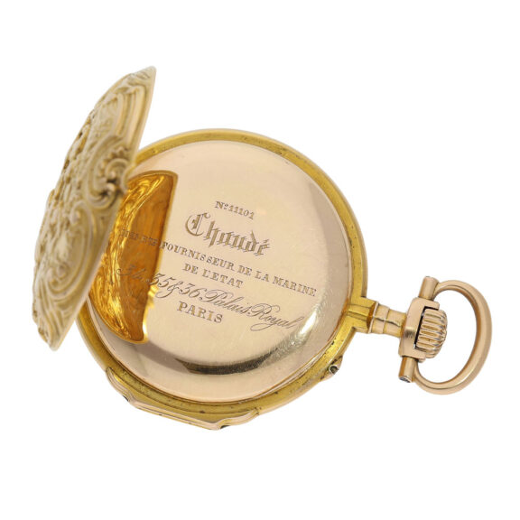 High quality French gold repoussé Louis XV watch Circa 1880 High quality French gold repoussé Louis XV watch Circa 1880