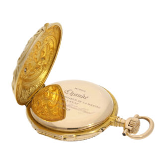High quality French gold repoussé Louis XV watch Circa 1880
