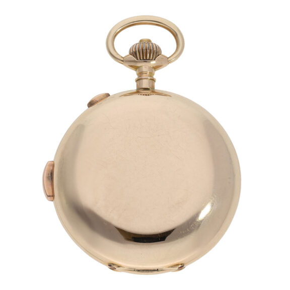 Swiss 18K rose gold minute repeating lever chronograph Circa 1890 Swiss 18K rose gold minute repeating lever chronograph Circa 1890
