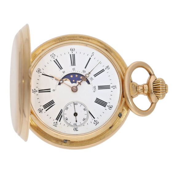 Swiss rose gold double-sided astronomical watch Circa 1890 Swiss rose gold double-sided astronomical watch Circa 1890