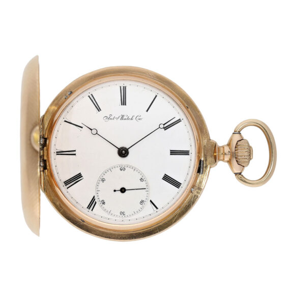 Swiss rose gold hunting cased precision watch Circa 1876 Swiss rose gold hunting cased precision watch Circa 1876