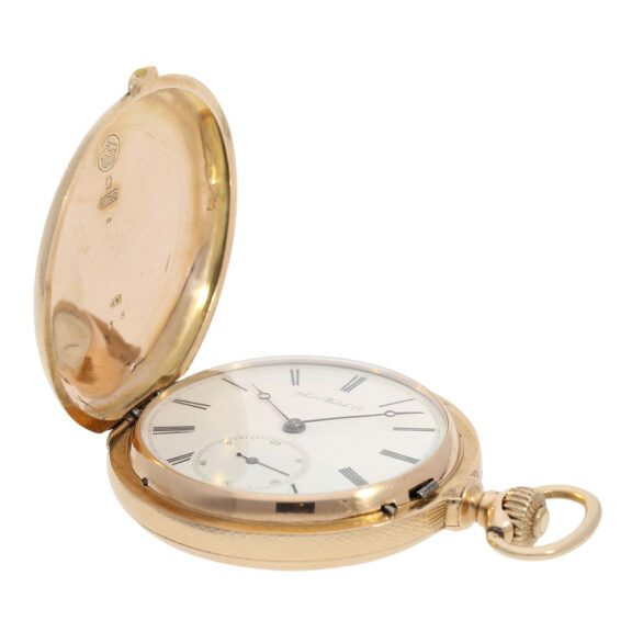 Swiss rose gold hunting cased precision watch Circa 1876 Swiss rose gold hunting cased precision watch Circa 1876