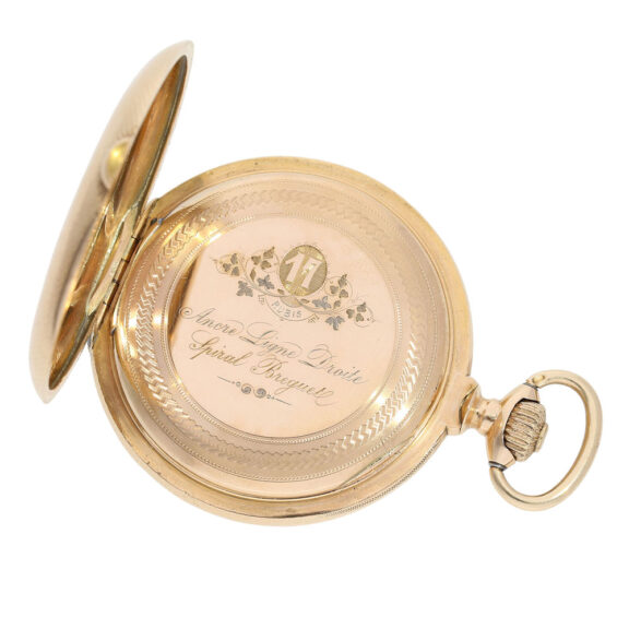 Swiss rose gold hunting cased precision watch Circa 1876 Swiss rose gold hunting cased precision watch Circa 1876
