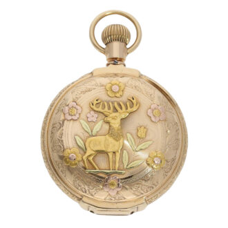 American three-colour gold hunting cased lever watch Circa 1905