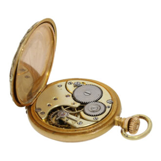 Swiss 18K gold Art Nouveau lever pendant watch Circa 1900