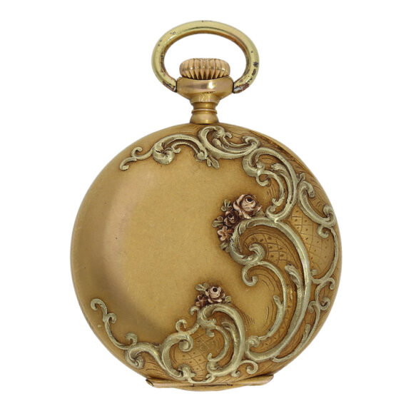 Swiss 18K gold Art Nouveau lever pendant watch Circa 1900