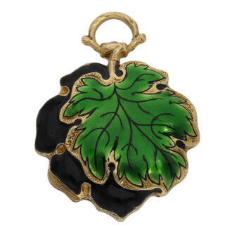 Swiss gold, enamel and diamond-set leaf-form watch Circa 1850 Swiss gold, enamel and diamond-set leaf-form watch Circa 1850