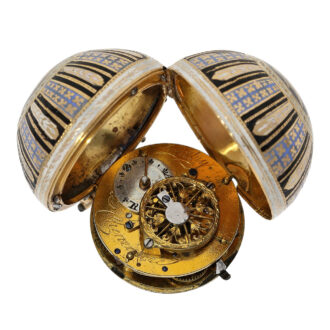 Very fine 18K gold and enamel Boule de Genève Circa 1800