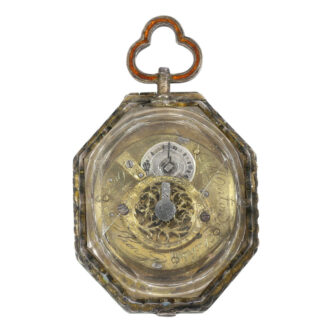 Austrian silver, enamel and rock crystal pendant watch Circa 1800 Austrian silver, enamel and rock crystal pendant watch Circa 1800