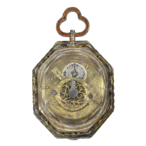 Austrian silver, enamel and rock crystal pendant watch Circa 1800 Austrian silver, enamel and rock crystal pendant watch Circa 1800