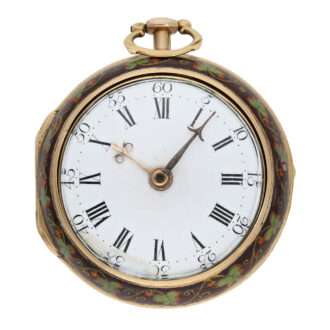 English gold and enamel pair cased verge watch Circa 1774 English gold and enamel pair cased verge watch Circa 1774