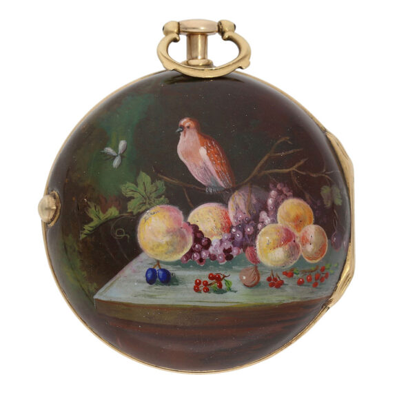 English gold and enamel pair cased verge watch Circa 1774 English gold and enamel pair cased verge watch Circa 1774