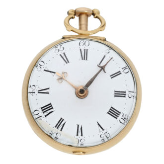 English gold and enamel pair cased verge watch Circa 1774 English gold and enamel pair cased verge watch Circa 1774