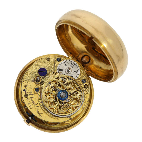 English gold and enamel pair cased verge watch Circa 1774 English gold and enamel pair cased verge watch Circa 1774