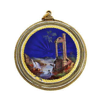 Swiss 18 carat gold and enamel lever pocket watch Circa 1830