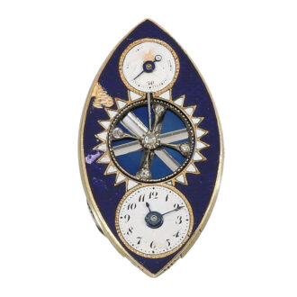 Swiss gold, enamel, diamond and pearl-set pendant watch Circa 1810 Swiss gold, enamel, diamond and pearl-set pendant watch Circa 1810