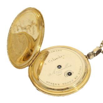 Swiss gold, enamel and diamond-set pendant watch Circa 1830-1885