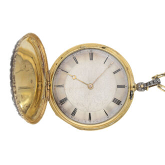 Swiss gold, enamel and diamond-set pendant watch Circa 1830-1885