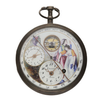 Swiss silver open faced astronomical verge watch Circa 1800