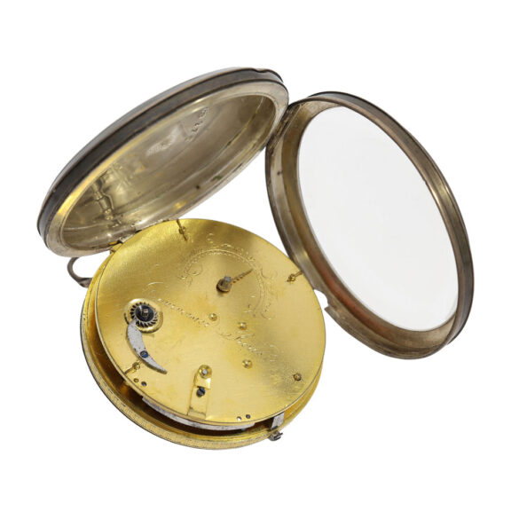 Swiss silver open faced astronomical verge watch Circa 1800 Swiss silver open faced astronomical verge watch Circa 1800