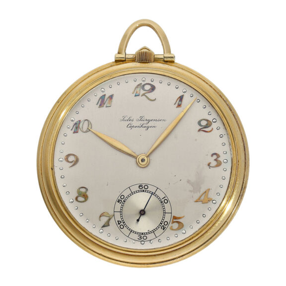Danish 18K gold open faced Art Deco dress watch Circa 1935 Danish 18K gold open faced Art Deco dress watch Circa 1935