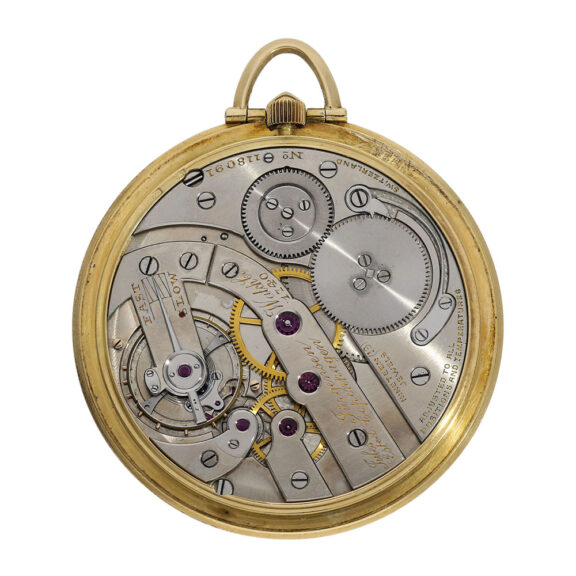Danish 18K gold open faced Art Deco dress watch Circa 1935 Danish 18K gold open faced Art Deco dress watch Circa 1935