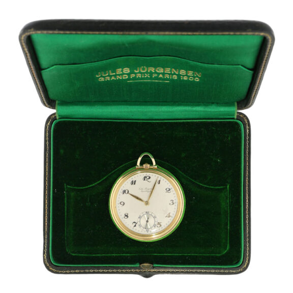 Danish 18K gold open faced Art Deco dress watch Circa 1935 Danish 18K gold open faced Art Deco dress watch Circa 1935