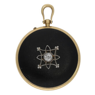 French gold and enamel Belle Epoque pendant watch Circa 1905