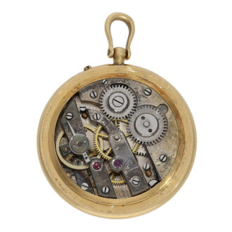 French gold and enamel Belle Epoque pendant watch Circa 1905