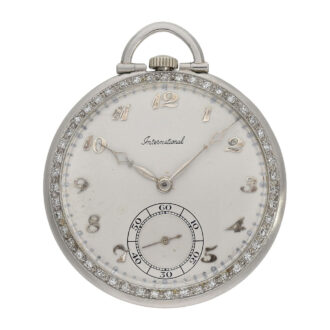 Swiss platinum and diamond-set Art Deco dress watch Circa 1938