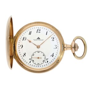 German 14K gold hunting cased precision watch Circa 1920