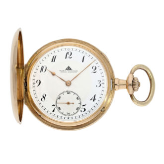 German 14K gold hunting cased precision watch Circa 1920