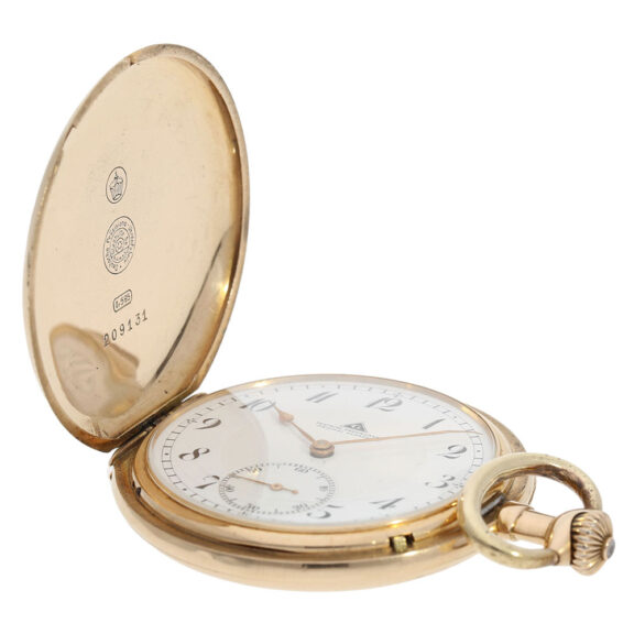 German 14K gold hunting cased precision watch Circa 1920 German 14K gold hunting cased precision watch Circa 1920