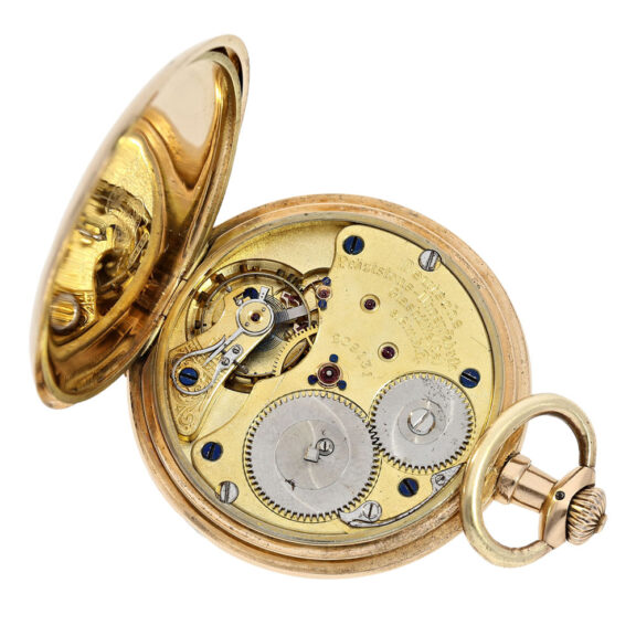 German 14K gold hunting cased precision watch Circa 1920 German 14K gold hunting cased precision watch Circa 1920