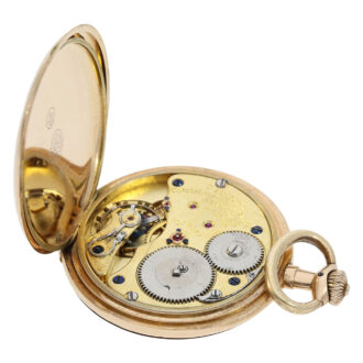 German 14K gold hunting cased precision watch Circa 1920