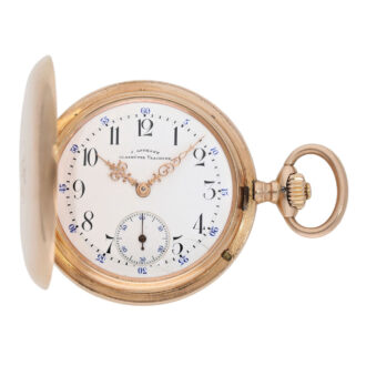 German 14K rose gold hunting cased precision watch Circa 1900 German 14K rose gold hunting cased precision watch Circa 1900