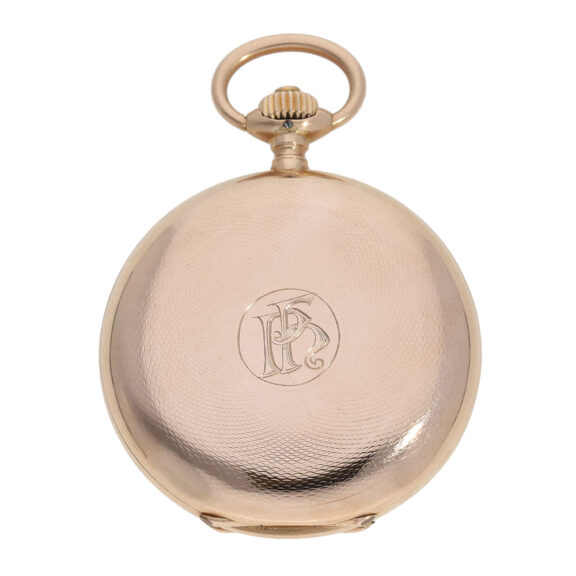 German 14K rose gold hunting cased precision watch Circa 1900 German 14K rose gold hunting cased precision watch Circa 1900