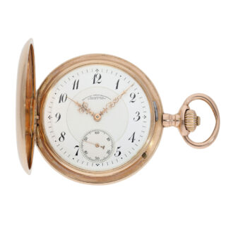 German 14K rose gold hunting cased lever watch Circa 1904