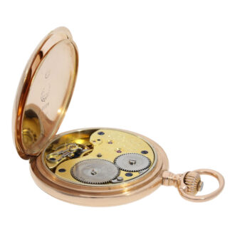 German 14K rose gold hunting cased lever watch Circa 1904 German 14K rose gold hunting cased lever watch Circa 1904