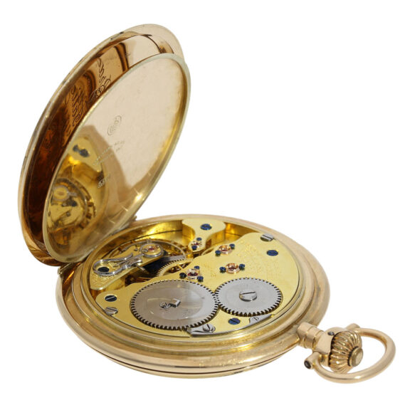 German 14K gold hunting cased precision watch Circa 1930 German 14K gold hunting cased precision watch Circa 1930